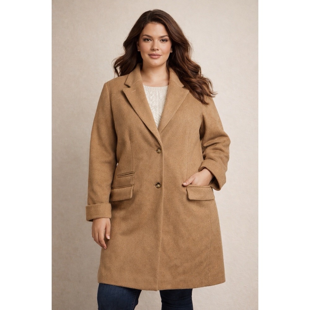 Lauren Ralph Lauren Camel Wool Coat Women's 18 Tailored Preppy‎ Academia